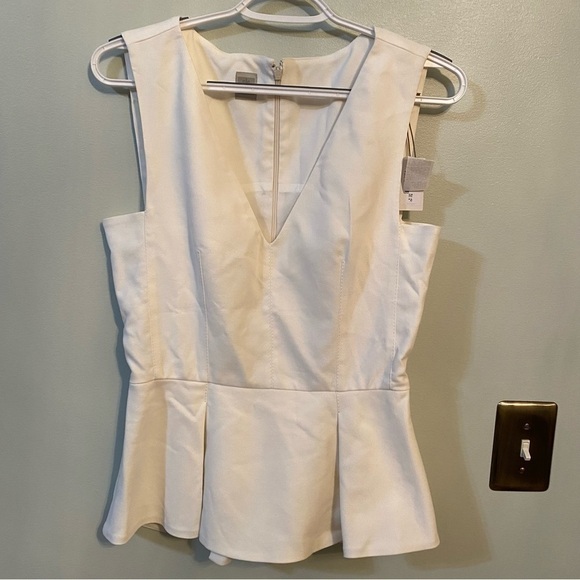 Eleventy white peplum tank top size 4 - Picture 1 of 9